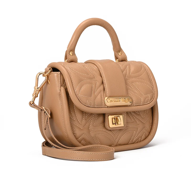 Carmen Steffens Beige Top Handle Bag